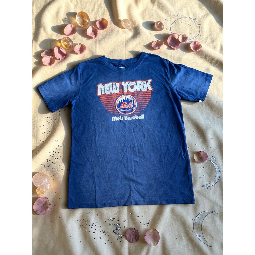 MLB New York Mets - Kids Blue Graphic T-Shirt Baseball - Size